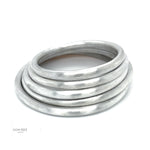 Sterling Silver 5mm Tube Slip-On Bangle Bracelet: Inclusive Sizes