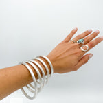 Sterling Silver 5mm Tube Slip-On Bangle Bracelet: Inclusive Sizes