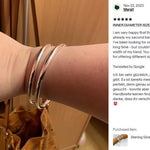 Sterling Silver 5mm Tube Slip-On Bangle Bracelet: Inclusive Sizes