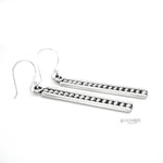 Sterling Silver Studded Dangle Earrings: Western Geometric Dome Bubble Design