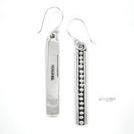 Sterling Silver Studded Dangle Earrings: Western Geometric Dome Bubble Design