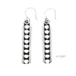 Sterling Silver Studded Dangle Earrings: Western Geometric Dome Bubble Design