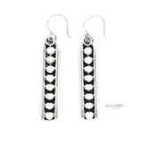 Sterling Silver Studded Dangle Earrings: Western Geometric Dome Bubble Design