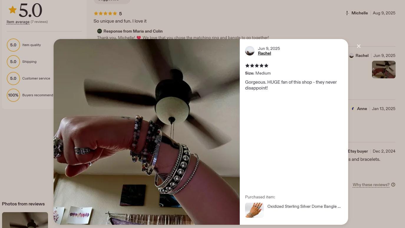 Skynny Sterling Silver Dotted Bangle Bracelet: Studded Jewelry