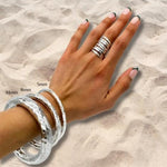 Sterling Silver 5mm Tube Slip-On Bangle Bracelet: Inclusive Sizes