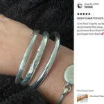 Sterling Silver 5mm Tube Slip-On Bangle Bracelet: Inclusive Sizes