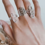 Sterling Silver Abstract Infinity Ring: Geometric Lightweight Design