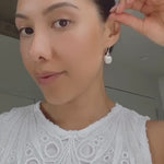 Sterling Silver Seashell Dangle Earrings: Big Statement Beach Jewelry