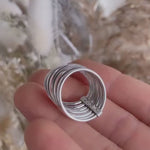 Sterling Silver Stacking Ring Set: Minimalist Thin Band Rings, 7 "Semanario"
