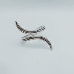 Wavy Sterling Silver Dotted Bangle: Mexican Studded Hinged Bracelet