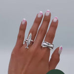 Sterling Silver Sardine Ring: Adjustable Nautical Fish Jewelry