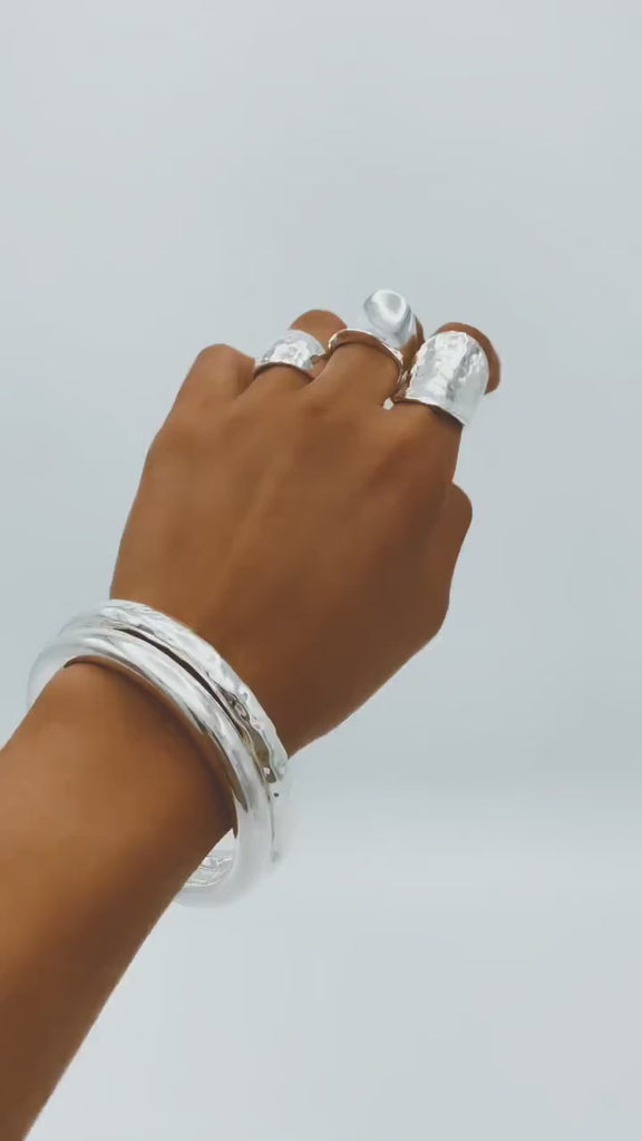 Sterling Silver Saddle Ring: Modern Boho Design