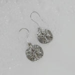 Sterling Silver Sand Drop Dollar Earrings: Shell Beach Jewelry