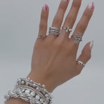 Sterling Silver Kissing Elephants Ring: Lucky Animal Jewelry