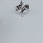 Sterling Silver Wide Clamp Bangle Bracelet: Dotted Southwestern Style