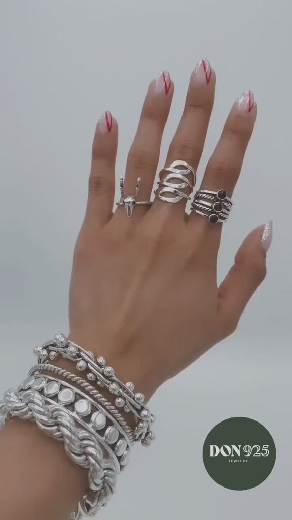Sterling Silver Deer Skull Ring: Western Rustic Jewelry