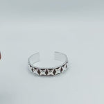 Mexican Starry Night: Sterling Silver Stars Cuff Bracelet, a Taxco, Mexico Design
